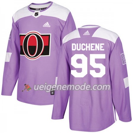 Herren Eishockey Ottawa Senators Trikot Matt Duchene 95 Adidas 2017-2018 Lila Fights Cancer Practice Authentic